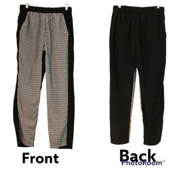 Nicole Miller Geometric Black and White Pants in Size M - Picture 1 of 11